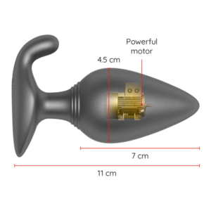 Oninder-Rio Plug Anal Vibrant Negru - Aplicație Gratuită-Silicon - imagine 5
