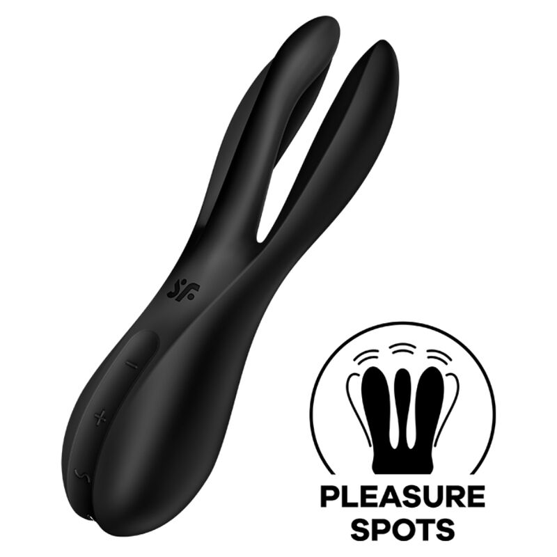 Satisfyer-Threesome 2 Vibrator, Lila/Negru-Silicon, 12 Trepte 2 Satisfyer-Threesome 2 Vibrator, Lila/Negru-Silicon, 12 Trepte · Vibratoare (imaginea 2)