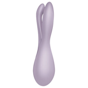 Satisfyer-Threesome 2 Vibrator, Lila/Negru-Silicon, 12 Trepte - imagine 3