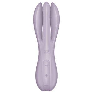 Satisfyer-Threesome 2 Vibrator, Lila/Negru-Silicon, 12 Trepte - imagine 4