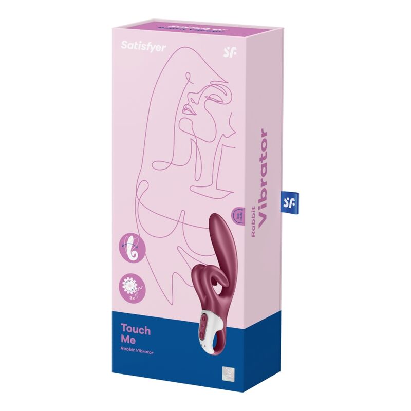 Satisfyer Vibrator-Touch Me Rabbit Vibrator Roșu-Silicon, 10 · Vibratoare (imaginea 4)