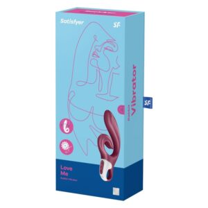 Satisfyer-Love Me Rabbit Vibration, Albastru/Roșu-Silicon, 12 - imagine 5