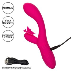 Calexotics-Butterfly Kiss Flutter Roz-10 Trepte, Reincarcabil, USB - imagine 8