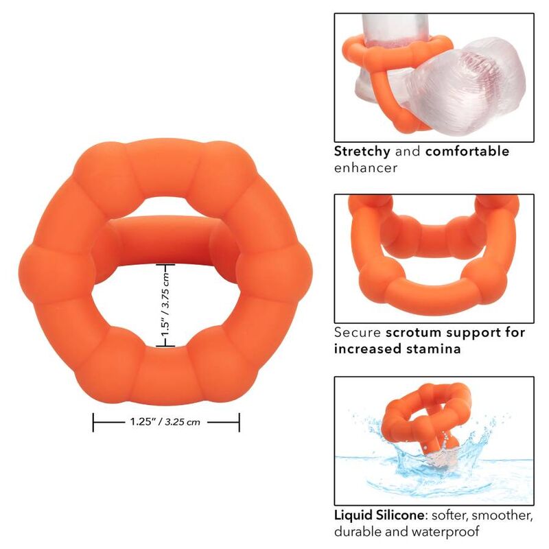 Calexotics-Alpha All Star Ring Portocaliu-Silicon, Waterproof 10 img 134134 c6cc17154ef62f9dfdbd9c186d1bb9f7 1