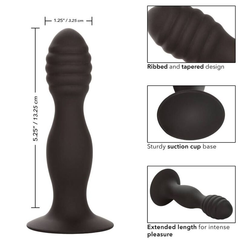 Calexotics-Plug Anal cu Striații-Silicon, Ventuza 6 img 134194 8350f9ca7dd184f63d6bd2c277a6f469 1