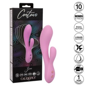 Calexotics-Contour Zoie Pink-Silicon, 10 Trepte, Reincarcabil, USB 13 Calexotics-Contour Zoie Pink-Silicon, 10 Trepte, Reincarcabil, USB - imagine 3