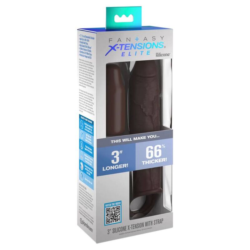 Fantasy X-tensions-Pipedreams Extensie cu Chingă, 17,78 cm 1 Fantasy X-tensions-Pipedreams Extensie cu Chingă, 17,78 cm · Inele & Mansoane Penis (imaginea 2)
