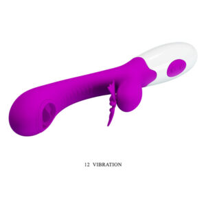High Tech-Vibrator Rabbit cu Funcție de Lins si Vibrații - imagine 3