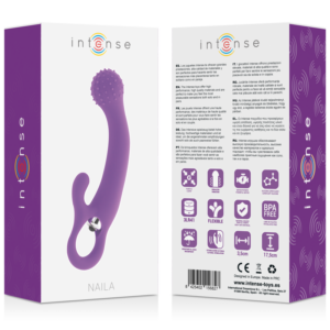 Intense High Tech-Naila Vibrator Vibrant din Silicon Lila - imagine 6