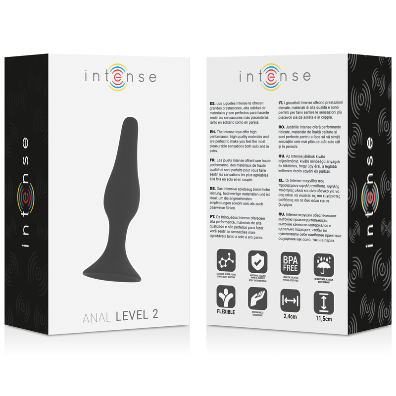 Intense Anal Toys-Anal Nivel 2 11.5CM Negru-Silicon, Waterproof 2 img 135239 eb9236b8e3c7b70fadf60c58ae4c972f 1
