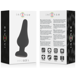 Intense Anal Toys-Pipo L Plug Anal Silicon Negru, 13 Cm - imagine 4
