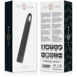 Intense Fun Toys-Vito Negru Vibrator-ABS, Silentios - imagine 4