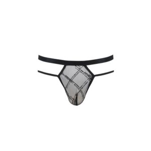 Passion-029 Tanga Collin Negru/, S/M/L/XL - imagine 5