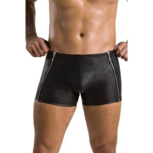 Passion-049 Short Negru Mat/, S/M/L/XL-Piele Ecologica 8 Passion-049 Short Negru Mat/, S/M/L/XL-Piele Ecologica - imagine 3