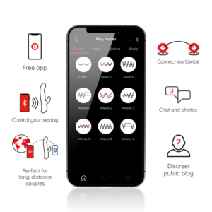 Oninder-Oslo Vibrație & Rotație - Free App, Negru/Roz-Silicon - imagine 7