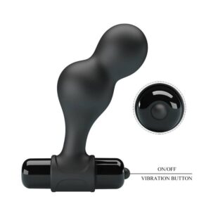 Mr Play-Vibrator Anal Plug din Silicon Negru-10 Trepte - imagine 5