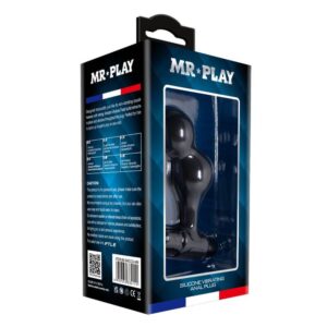 Mr Play-Vibrator Anal Plug din Silicon Negru-10 Trepte - imagine 6