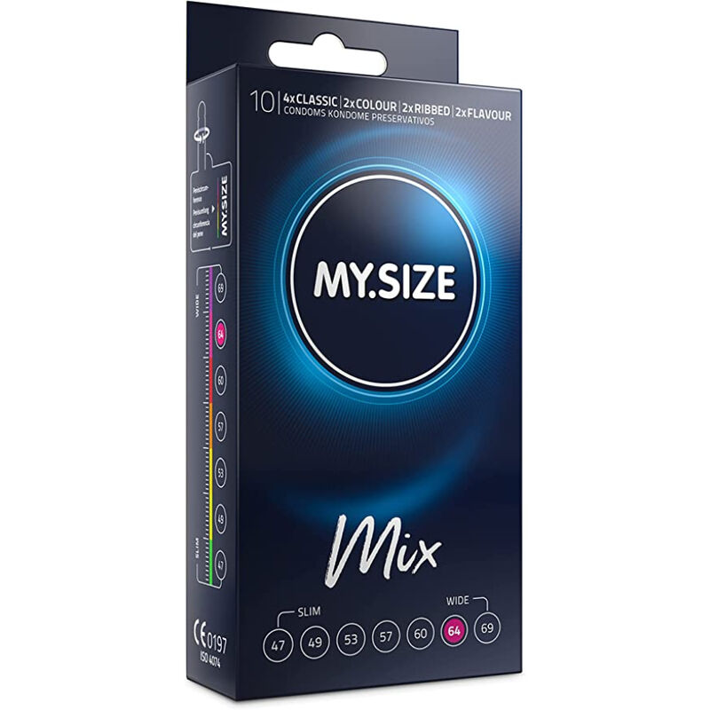 My Size Mix-Mix Prezervative 64 mm 10 Bucăți 1 img 137069 b3525020f1f898ac7118b87cf866a25f 1