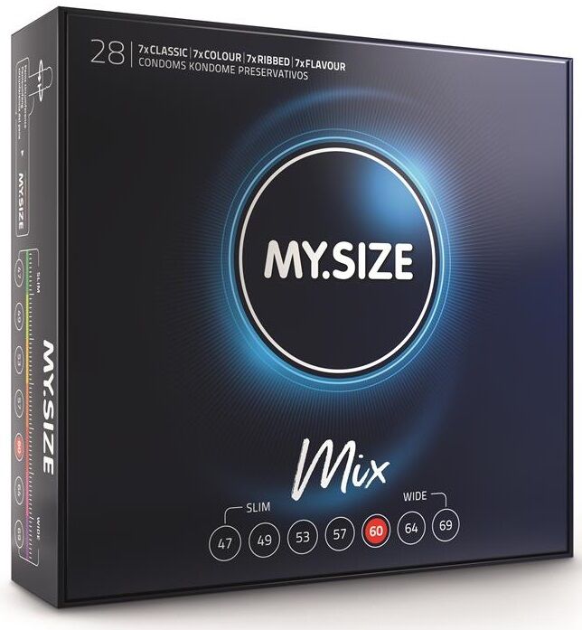 My Size Mix-Mix Prezervative 60 mm, 28 Bucăți · Prezervative