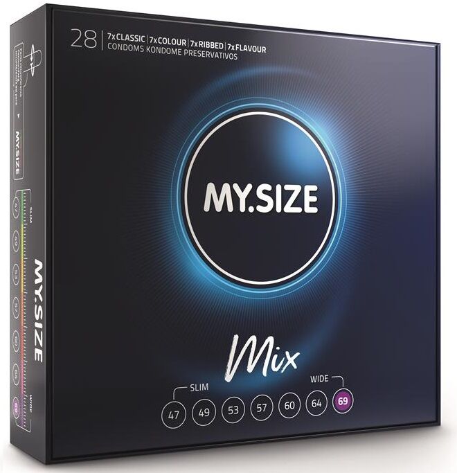 My Size Mix-Mix Prezervative 69 mm, 28 Bucăți 1 My Size Mix-Mix Prezervative 69 mm, 28 Bucăți · Prezervative