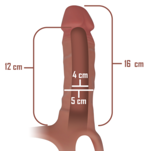 Intense For Him-Ham Tubular cu Dildo din Silicon 16 X 3.5 cm - imagine 6
