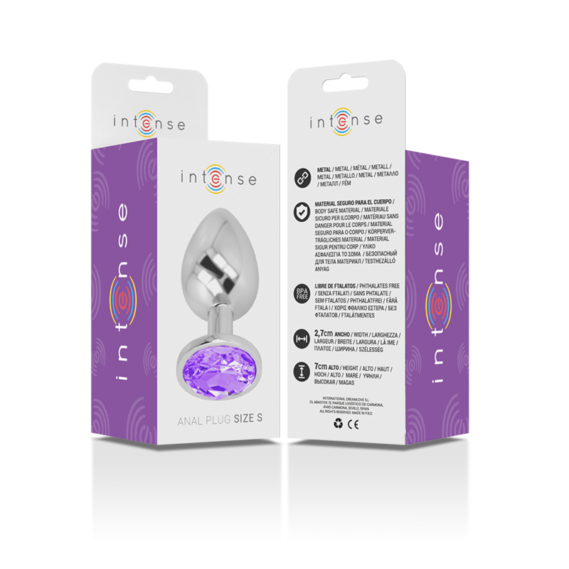 Intense Anal Toys-Plug Anal Metalic Aluminiu cu Cristal Violet 4 img 137948 26cef5cc95e66a99b90df64a24aaff84 1