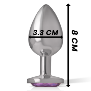 Intense Anal Toys-Plug Anal Metalic din Aluminiu cu Cristal-Violet, Mărime M 9 Intense Anal Toys-Plug Anal Metalic din Aluminiu cu Cristal-Violet, Mărime M - imagine 3