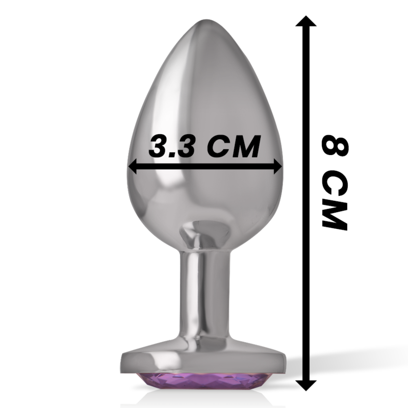 Intense Anal Toys-Plug Anal Metalic din Aluminiu cu Cristal-Violet, Mărime M 3 img 137951 30fc5140fc33c35fe2ea2a5efab598ba 1
