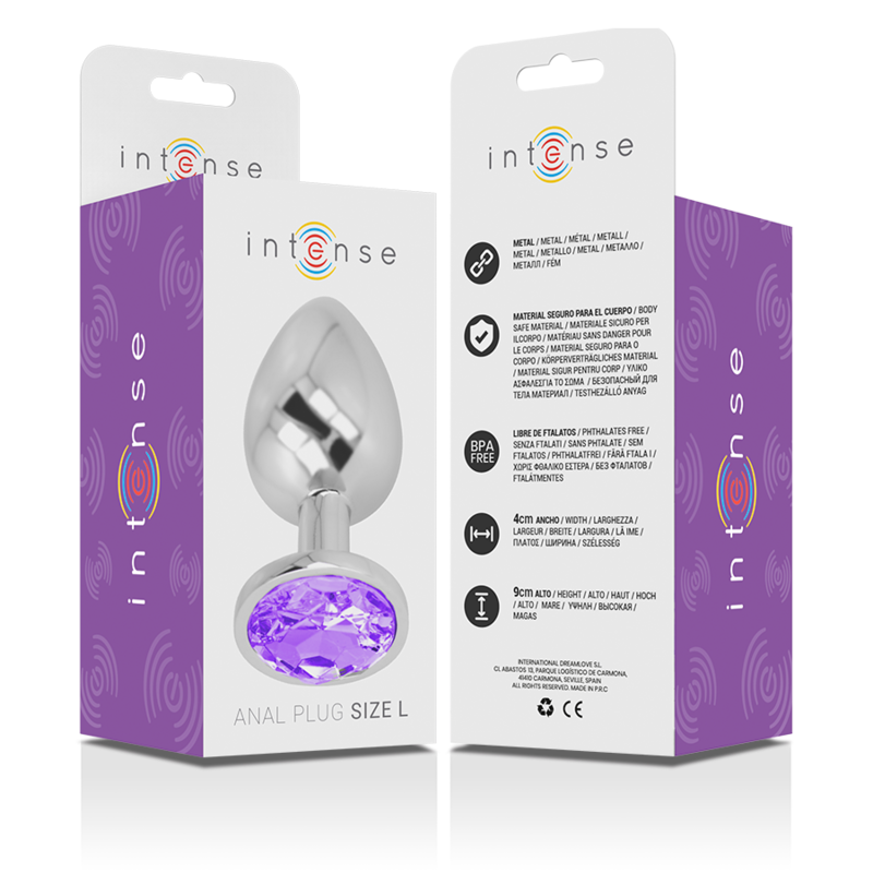 Intense Anal Toys-Plug Anal Metalic din Aluminiu cu Cristal-Violet, Mărime L 3 img 137953 cd692830186e2ec20625d7e49b16e2b4 1