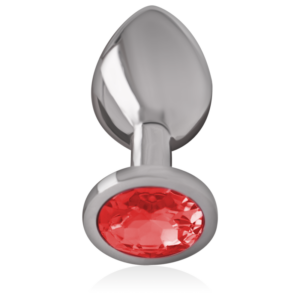 Intense Anal Toys-Metal Anal Plug cu Cristal Roșu, M 12 Intense Anal Toys-Metal Anal Plug cu Cristal Roșu, M - imagine 6