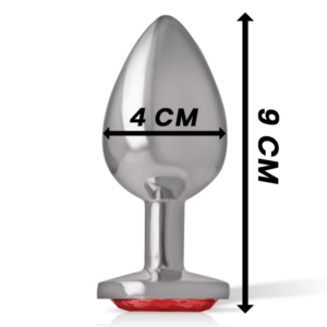 Intense Anal Toys-Plug Anal Metalic din Aluminiu cu Cristal-Roșu, Mărime L 9 Intense Anal Toys-Plug Anal Metalic din Aluminiu cu Cristal-Roșu, Mărime L - imagine 3