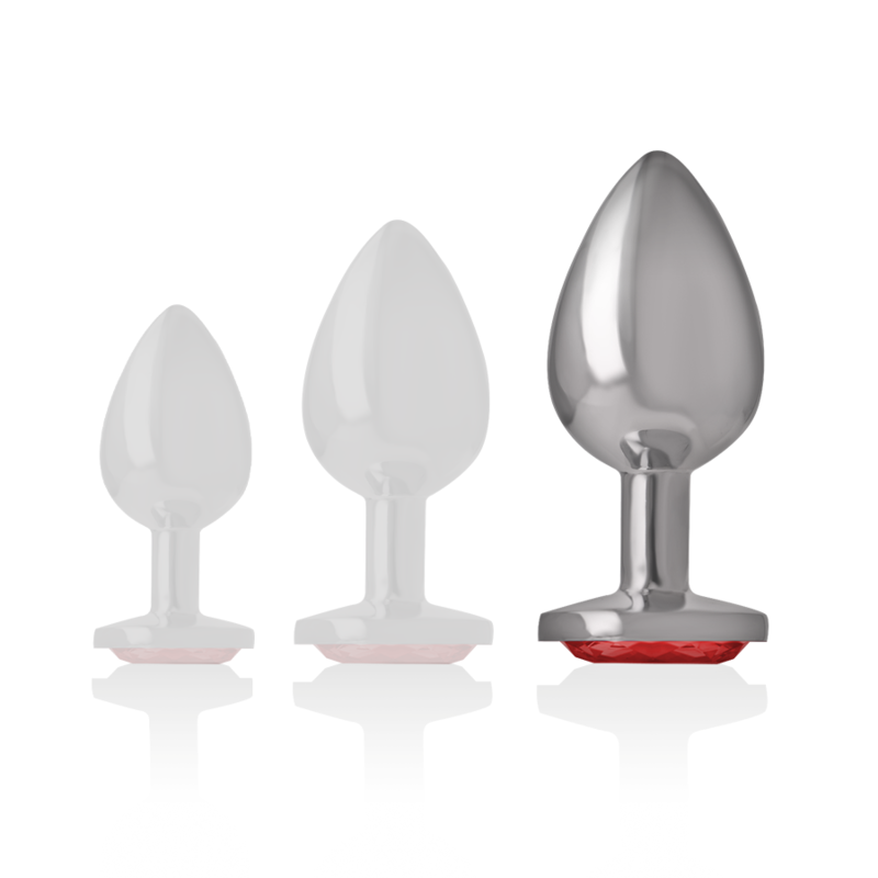 Intense Anal Toys-Plug Anal Metalic din Aluminiu cu Cristal-Roșu, Mărime L 6 img 137975 bd7b1ab4db80de4baf059584b29b725e 1