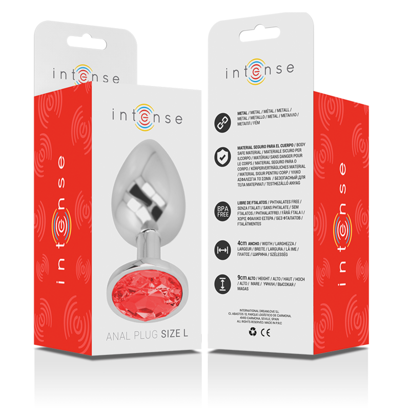 Intense Anal Toys-Plug Anal Metalic din Aluminiu cu Cristal-Roșu, Mărime L 4 img 137981 f0f953f00a5f6d2a2a00839c8c436602 1