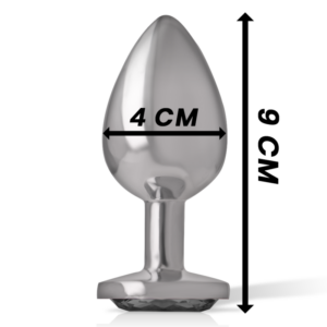 Intense Anal Toys-Plug Anal Metalic din Aluminiu cu Cristal-Negru, Mărime L 12 Intense Anal Toys-Plug Anal Metalic din Aluminiu cu Cristal-Negru, Mărime L - imagine 6