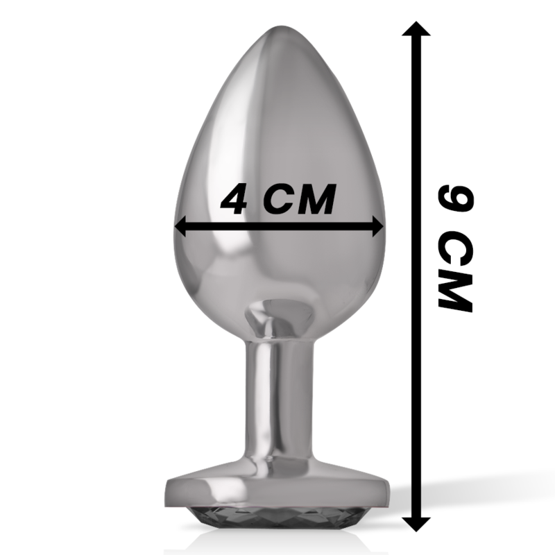 Intense Anal Toys-Plug Anal Metalic din Aluminiu cu Cristal-Negru, Mărime L 6 img 137999 15b35277cad6dbb71a9ed2786162454c 1