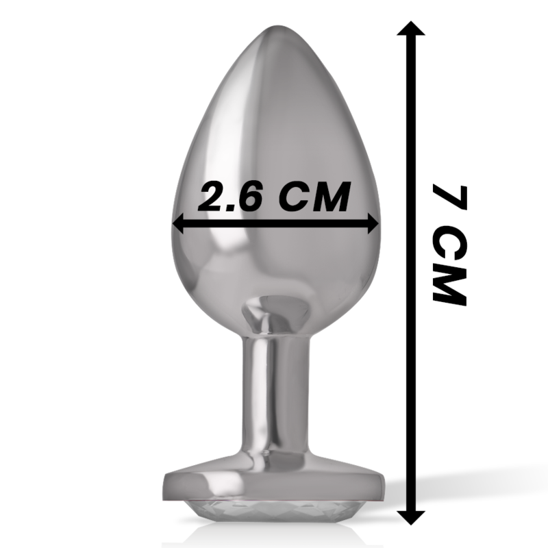 Intense Anal Toys-Plug Anal Metalic din Aluminiu cu Cristal-Argintiu, Mărime S 4 img 138010 8ba93eecbcdacfdd819de5d007d65059 1