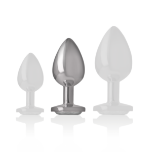 Intense Anal Toys-Plug Anal Metalic Aluminiu cu Cristal - imagine 3