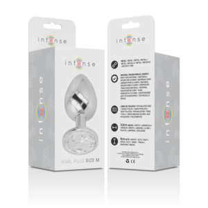 Intense Anal Toys-Plug Anal Metalic Aluminiu cu Cristal - imagine 2