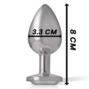 Intense Anal Toys-Plug Anal Metalic Aluminiu cu Cristal - imagine 6
