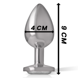 Intense Anal Toys-Plug Anal Metalic din Aluminiu cu Cristal-Argintiu, Mărime L 10 Intense Anal Toys-Plug Anal Metalic din Aluminiu cu Cristal-Argintiu, Mărime L - imagine 4