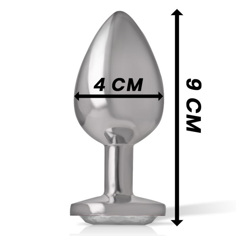 Intense Anal Toys-Plug Anal Metalic din Aluminiu cu Cristal-Argintiu, Mărime L 4 img 138021 6c0170d213938e5bfc2464c5f6475a70 1
