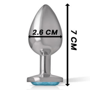 Intense Anal Toys-Plug Anal Metalic cu Cristal Albastru, Mărime S 11 Intense Anal Toys-Plug Anal Metalic cu Cristal Albastru, Mărime S - imagine 5