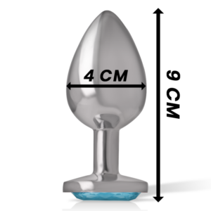 Intense Anal Toys-Plug Anal din Metal cu Cristal Albastru 10 Intense Anal Toys-Plug Anal din Metal cu Cristal Albastru - imagine 4