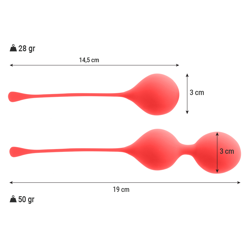 Intense Health Kegel-Set Bile Kegel Kendall Roșu-Silicon 3 img 138059 4a24c8e8a604264aeae24505097b058a 1