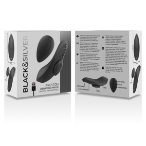 Black&silver-Preston Vibrator Reîncărcabil din Silicon - imagine 7