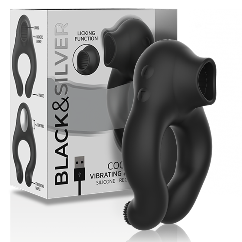 Black&silver-Inel Vibrator din Silicon, 3 Motoare, Reîncărcabil 2 img 138198 277ebf80514d1ed28b715eff1af1ed4d 1