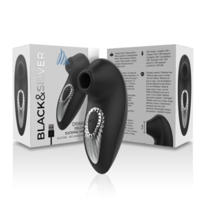 Black&silver-Drake Deluxe Stimulator de Sucțiune Reîncărcabil 9 Black&silver-Drake Deluxe Stimulator de Sucțiune Reîncărcabil - imagine 3