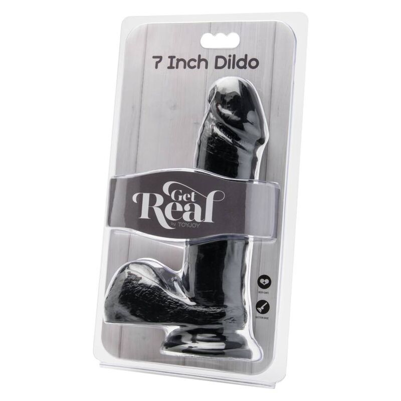 Get Real-Dildo 18 cm cu Testicule Negru-PVC 2 img 140366 87e333a0594f203a18bb0bfe160de49c 1