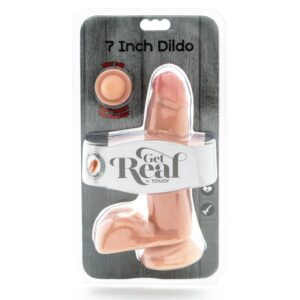 Get Real-Dual Density Dildo 12 cm cu Testicule Natural-TPE - imagine 3