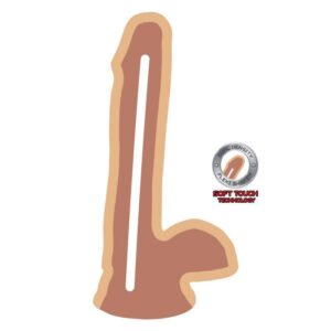 Get Real-Dual Density Dildo 17 cm cu Testicule Natural-TPE - imagine 3